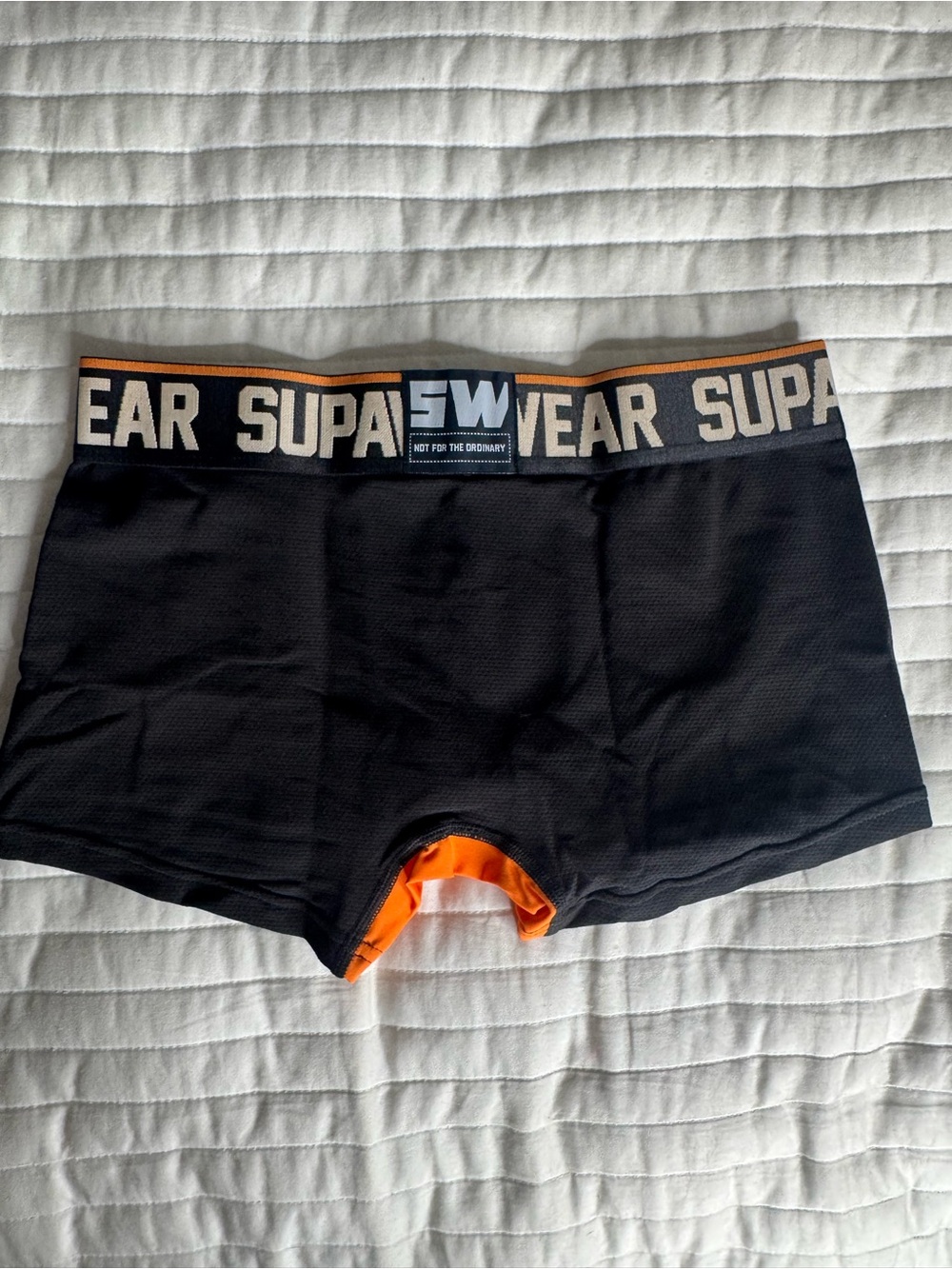 SUPAWEAR Men’s Contrast Black & Orange Boxer Briefs - Picture 2 of 4